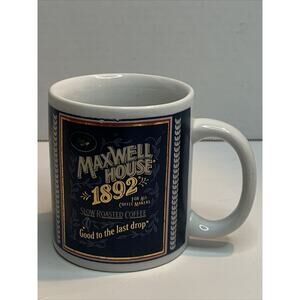 TIN BOX CO MAXWELL HOUSE 1892 Slow Roasted Coffee WHITE MUG